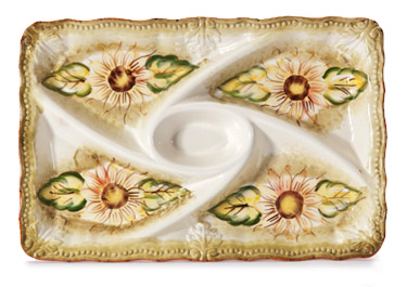 Ceramic 5-Section Oblong Tray
