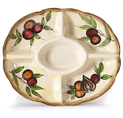 Ceramic 5-Section Round Tray