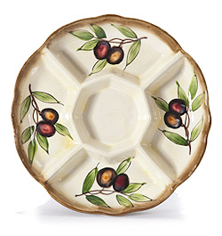 Ceramic 5-Section Round Tray