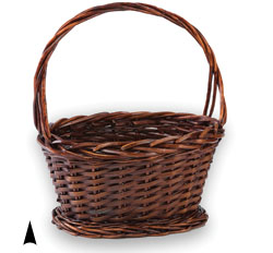Oval Stained Willow  Basket w/Base