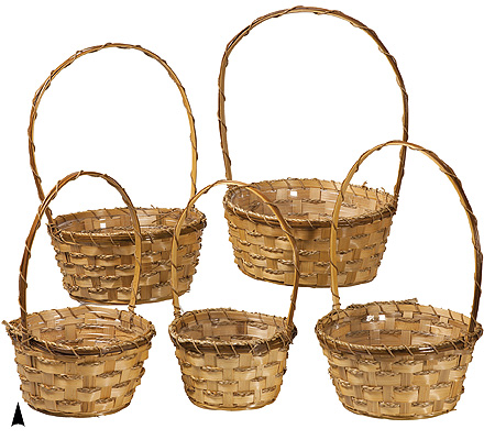 Split Rattan Stained Planters #8/8-9