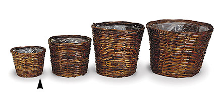 Split Rattan Stained Planters #8/8-9