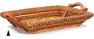 Oblong Seagrass and Straw Tray
