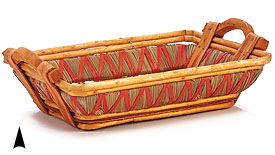 Oblong Willow and Straw Basket