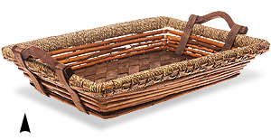 Round Willow, Seagrass & Straw Tray