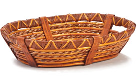 Oval Willow and Rope Tray