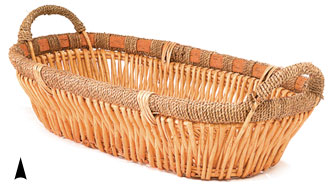 Oval Willow Tray with Seagrass Rim #3/6063