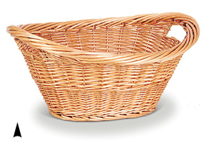 Oval Willow Drop Handle Basket 