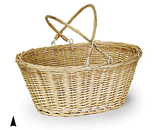 Oval Willow Drop Handle Basket 