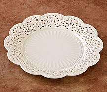 Lacy Round Ceramic Platter 