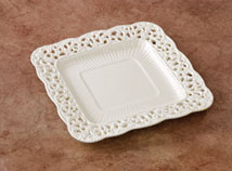 Lacy Square Ceramic Platter  #800071