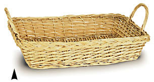 Oblong Braided Willow Tray 