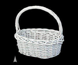 1170W  White Oval Willow Basket