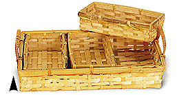 Bamboo tray with sections