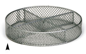 Round Metal Tray with 4 Sections
