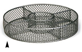 Round Metal Tray with 5 Sections