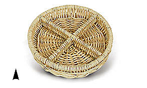 Round Willow Tray with 4 Sections