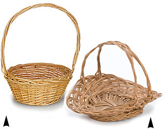 Round 2-Tone Willow Basket (w/Liner) 