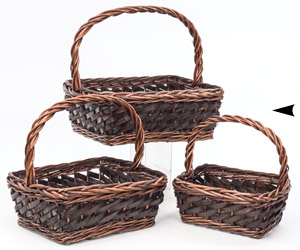 S/3 Round Stained Baskets