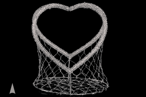 Wire Mesh Heart Basket #29/8831